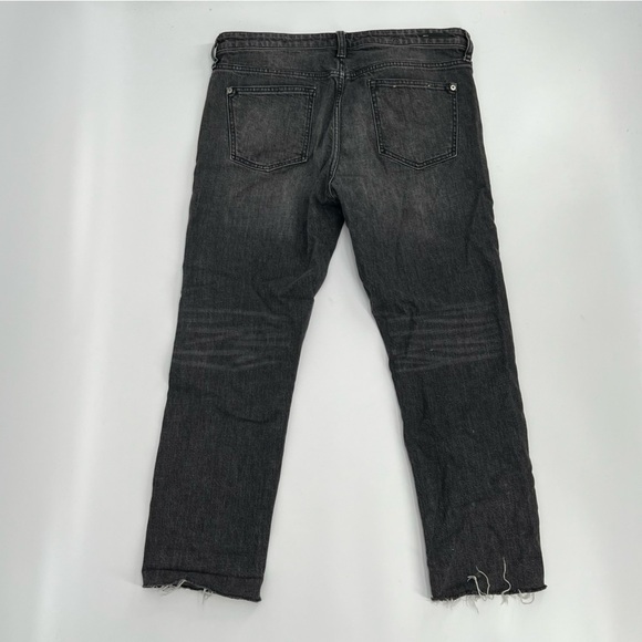 Pilcro and The Letterpress Black Slim Boyfriend Rough Hem Jeans Size 31 Women's - Picture 3 of 7